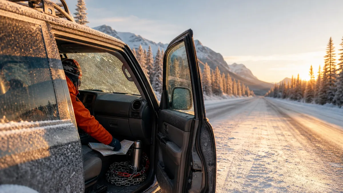 Road trip en hiver en Amérique du Nord : guide complet 2026